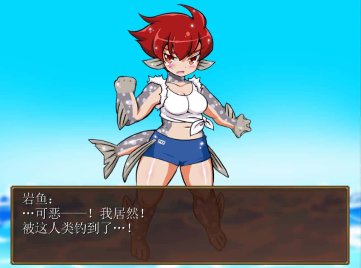 河川钓者～瀑布潭的天女～插画